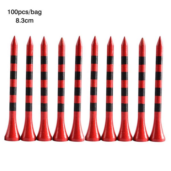 Golf Tees Red/Black 8.3 cm | 100 pcs